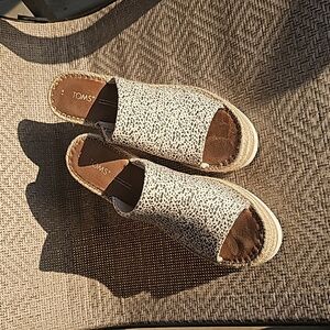 Tom's Leopard Print Monica Wedge Mule